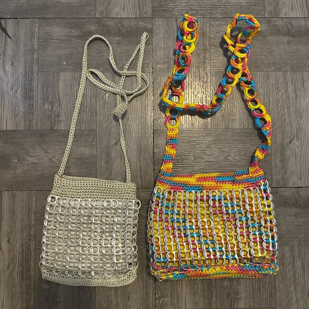 Vibrant Multicolor Crochet Crossbody Bag